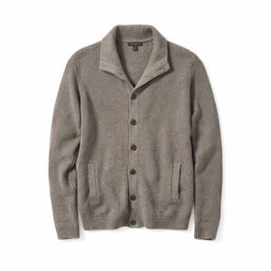 Banana Republic Mens XL Gray Button Front Cardigan Sweater Cotton Blend Knit
